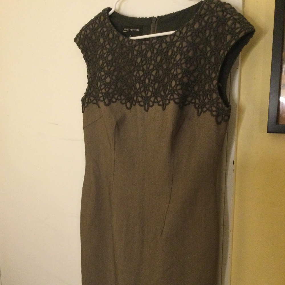Jones New York Crochet Neckline Dress (6)